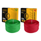 Combo: 2 Rollos Cal. 12 Rojo Y Verde Cable Thw 100m