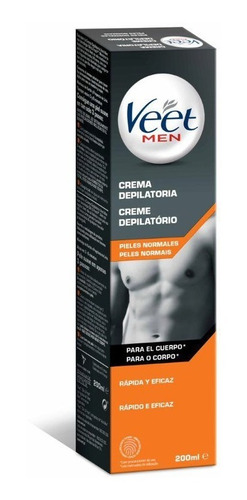 Veet For Men Crema Depilatoria P. Normal 200ml Envío Gratis*