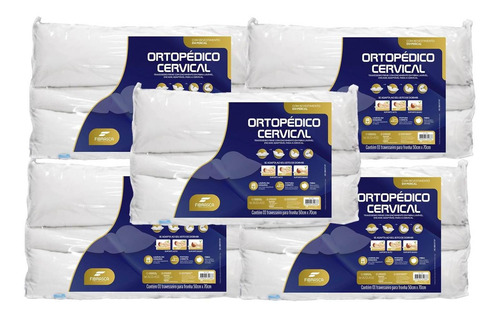 Kit 5 Travesseiros Ortopédico Cervical - Fibrasca