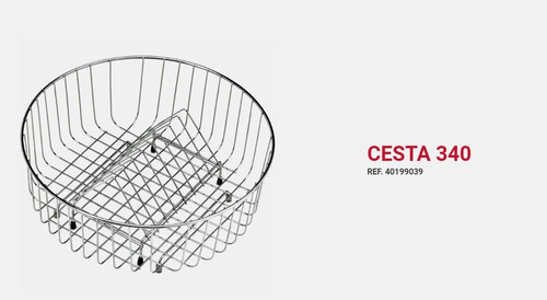 Cesta Teka Acero Inoxidable 340 