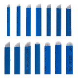 10 Agujas Microblading Azules Flex 0.18 Grosor 7-12-14 Pin