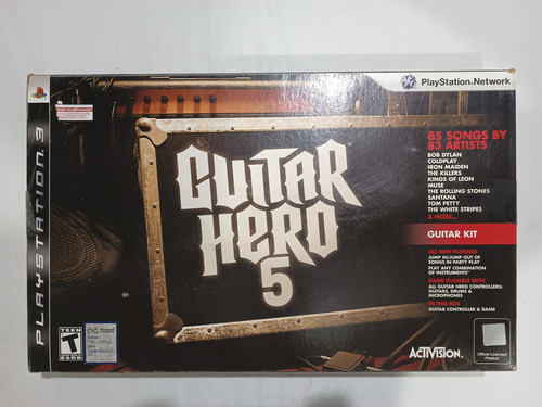 Guitar Hero 5 + Guitarra Playstation 3 Ps3 - Ler Descrição