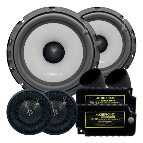 Kit 2 Vias Audiophonic Sensation Ks 6.2 6 Polegadas + Brinde