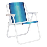 Cadeira Dobrável Infantil Mor Em Prático Aço Azul Claro