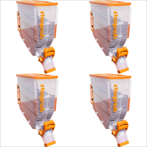 4 Dispenser Durabox Parede Raçao E Grãos 40 Litros 15 Kg