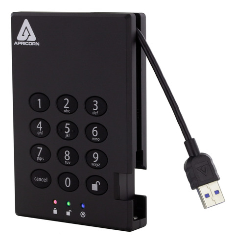 Apricorn 1tb Aegis Padlock Usb 3.0 Ssd Unidad Portatil Cifra