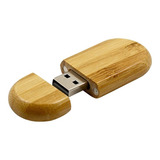 Memoria Usb 8gb Oval Madera Kit 100 Pzas 