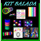 Kit Balada Neon 90 Itens Festa Infantil Aniversário Criança