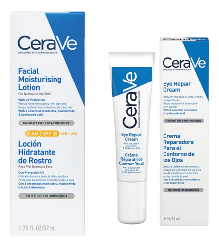 Kit Antiojeras Reparador Hidratante Ojos Cara Cerave