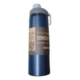 Botella Waterdog Tongo 750ml Pared Simple Aluminio Azul Color Gris
