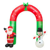 Arco Inflable De Papá Noel Inflable De 8 Pies Y Decoración D