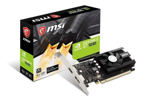 Tarjeta De Video Nvidia Msi  Geforce 10 Series Gt 1030 Geforce Gt 1030 2gd4 Lp Oc Oc Edition 2gb