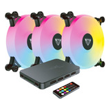 Kit 3 Ventiladores Ocelot Para Gabinetes/gamer/120mm/rgb