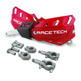 Cubremanos Moto Racetech Aluminio Flx Color Rojo Universal