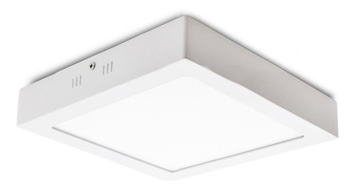 Panel Led Exterior Plafon 18w Cuadrado Blanco 22cm 