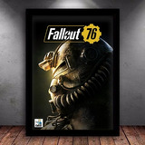 Quadro Decorativo Gamer Fallout 76 Moldura E Vidro A3