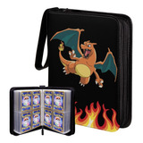 Porta 400 Cards Pokémon Charizard Album Fichario Com Ziper