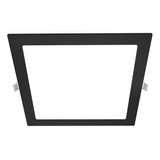 Panel Led Cuadrado Negro 18w Luz Calida 220 Embutir Macroled