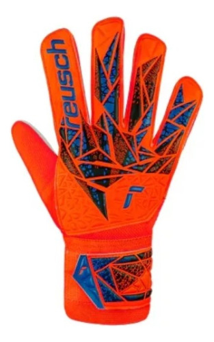 Guantes De Arquero Reusch Attrakt Solid Naranja/celeste 