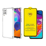 Carcasa  Para Samsung A12 Anti Golpes + Lamina Mica Vidrio