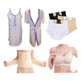 Kit Maternal - Sostenes/calzones Bambu/faja/bata C/camisola 