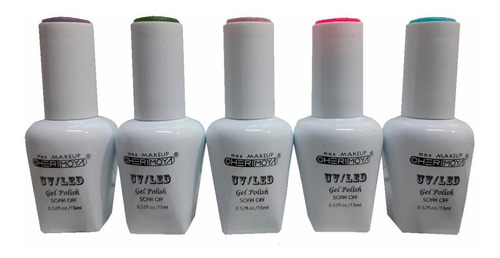 Esmalte Semipermanente Cherimoya Combo X 5 Colores