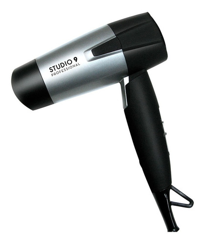 Secador De Pelo Studio 9 Professional Hd1209 Negro Y Gris 115v/230v