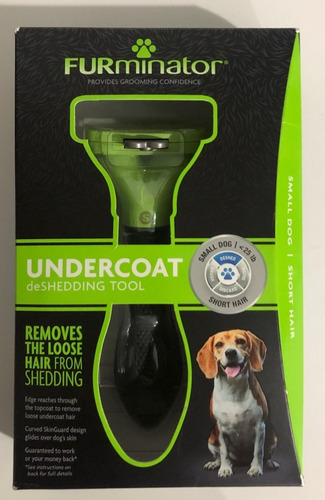 Furminator Deslanador Perro Pequeño Pelo Corto Color Verde Claro