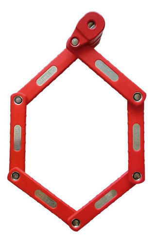 Candado Plegable De Seguridad 75cm Rojo Mikels Cra-75l