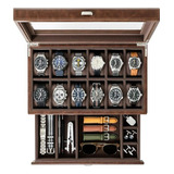 Caja Organizadora De Relojes Tawbury Para Hombres - 12 Ranur