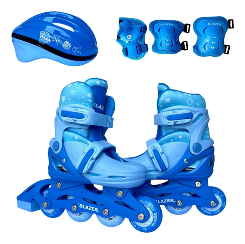 Patines Infantiles Blazer Con Luz+protecciones+mochila
