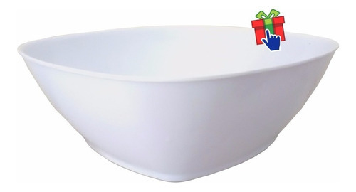 Ensaladera Cuadrada Melamina Blanca 21cm Bowl Resistente