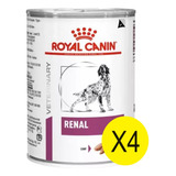 Alimento Royal Canin Renal Support  Lata 385gr Pack X4