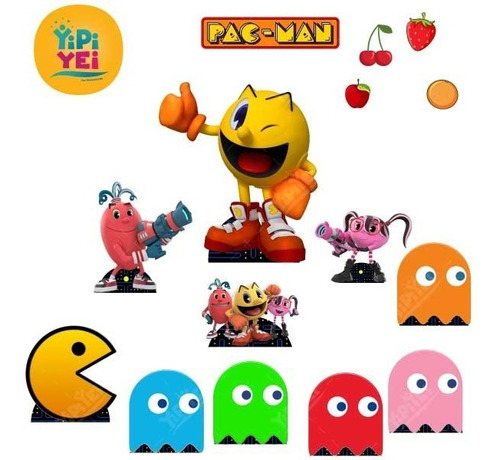 Fiesta Pacman Set Figuras De Coroplast 