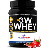 Top Whey Protein 3w - 30g De Proteína Por Dose A Melhor 908g Sabor Morango