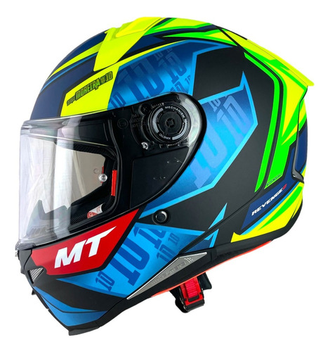 Casco Moto Mt Revenge 2 Moreira A7 Brillo Integral