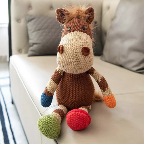 Muñeca Relajante Tejida Con Forma De Animal De 35cm