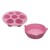 Kit 1 Forma Silicone Cupcake + 1 Forma Silicone 20cm Redonda