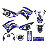 Kit Adesivos Moto Cross Trilha Yamaha Xtz 250 Lander Cores