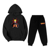 Conjunto Anime Naruto Infantil Blusa De Frio E Calça Moletom