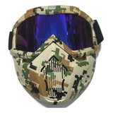 Máscara Óculos Motocross Paintball Completo Com Lente Uv
