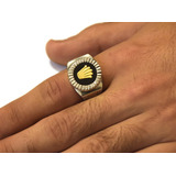 Anillo Rolex Con Piedra Ónix Plata 925 Y Oro 18k Elegante