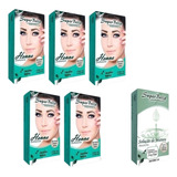 5 Kit Henna P/ Sobrancelhas Super Bella + Solução De Mistura