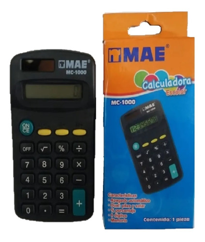 Calculadora Escolar Mae Modelo Mc-1000 8 Digitos