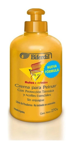 Crema Para Peinar Biferdil Rulos Mas Definidos Prot. Termico