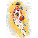 Quadro Placa Mdf Decoração Steph Curry Golden State Warriors