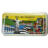 Imã De Geladeira Placa Decorativo Lembrança Rio De Janeiro