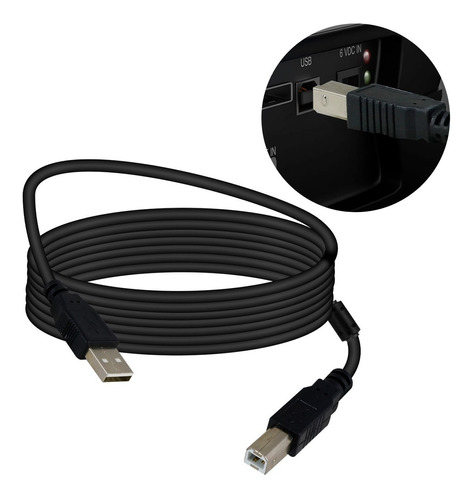 Cable Usb 2.0 Para Impresora Proyector Multifuncional 2.5mts