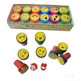 20 Sellos Sellitos Con Tinta Emoji Juguete Piñata Souvenir 