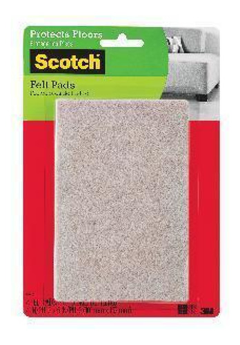 Protector De Fieltro Piso Madera 4 Unidades Scotch 3m